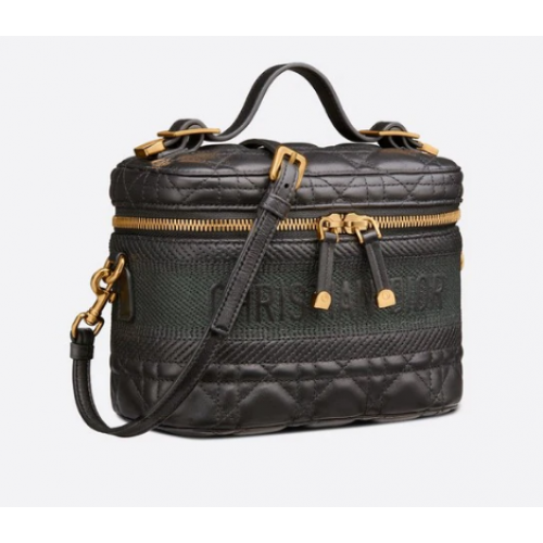 DIOR PETIT TROUSSE DE VANITY DIORTRAVEL Cannage Agneau S5488U noir
