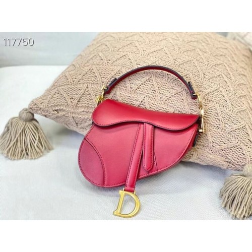 DIOR PETIT SAC SELLE Cuir de veau M0445CW rouge