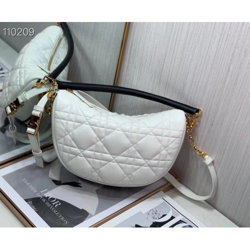 DIOR Sac Bandoulière Cannage Agneau C0616 blanc