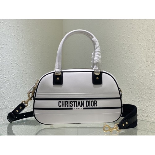 DIOR grand sac cabas en cuir C9178 blanc