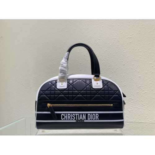 DIOR sac cabas moyen en cuir B9189 noir