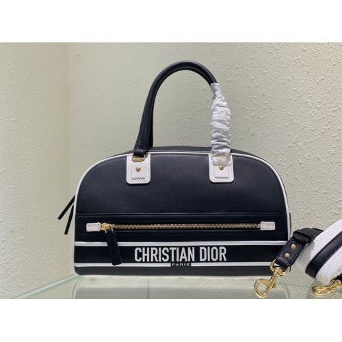 DIOR sac cabas moyen en cuir C9189 noir