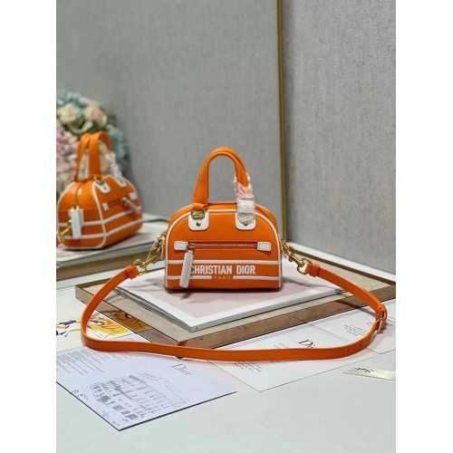 DIOR petit sac cabas en cuir C9201 orange