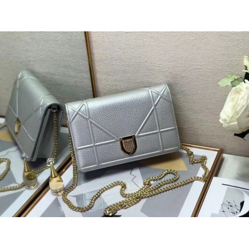 POCHETTE DIORAMA VEAU M49P argent