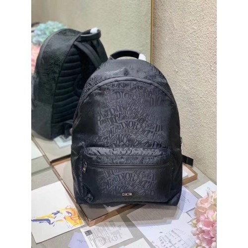 SAC À DOS DIORTRAVEL Dior Oblique Jacquard Technique C0064 noir