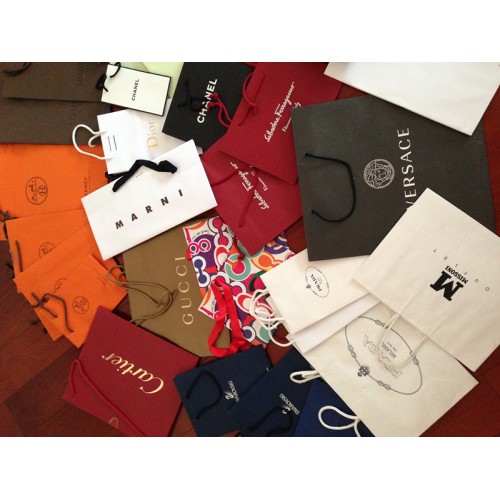 Sac shopping en papier design pour portefeuille, montres, bijoux, ceintures, foulards, lunettes de soleil