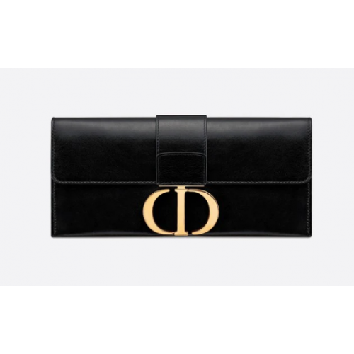 Pochette Dior 30 MONTAIGNE en cuir de mouton M9206 noir