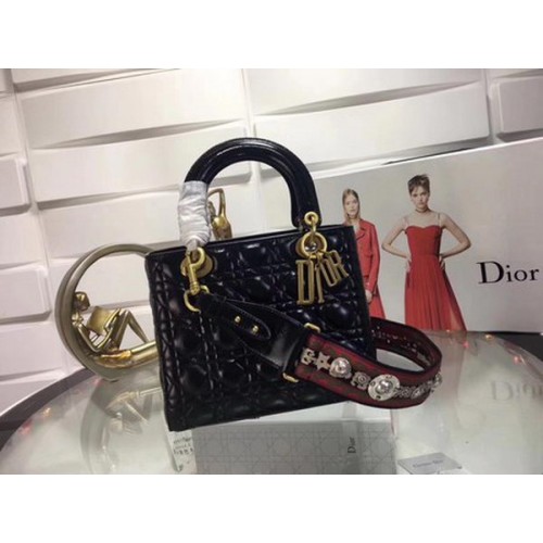 Dior Cannage Lady Sac Original Cuir CD0575 Noir