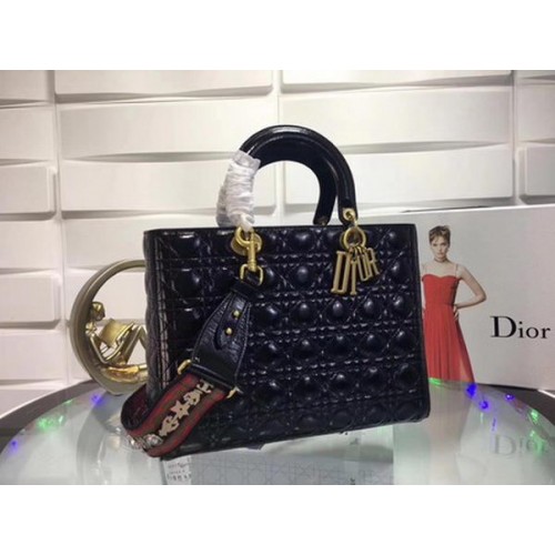 Dior Cannage Lady Sac Original Cuir CD0584 Noir