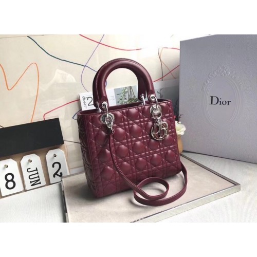 Dior Cannage Nano Lady Sac Original Cuir CD3891 Vermillon
