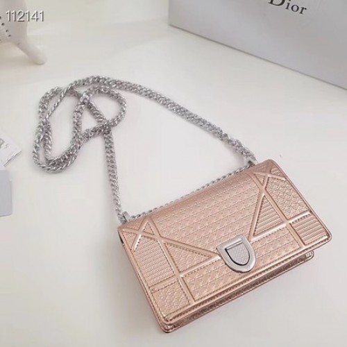 Dior DIORAMA sac chaîne en cuir S0328 or clair