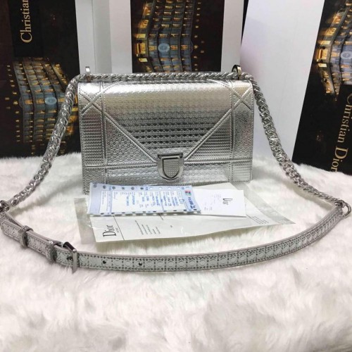 Sac Dior Diorama Original Cuir CD13S Argent