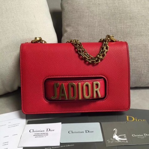Dior Sac à rabat JADIOR Cuir de veau M9003 Rouge