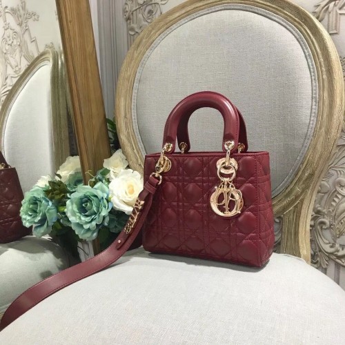 Dior SAC LADY DIOR EN CUIR DE VEAU CD3891 Bordeaux