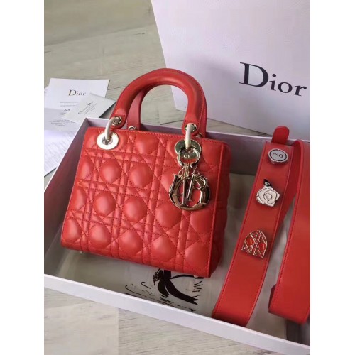 Dior Lady Bag Original Cuir Mouton D6355 Rouge