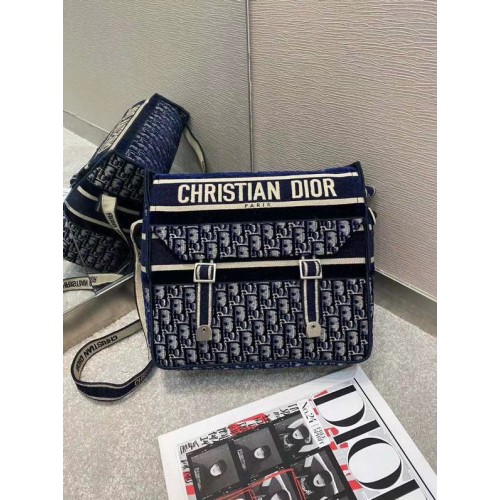 Broderie Dior Oblique SAC DIORCAMP M1291 Bleu