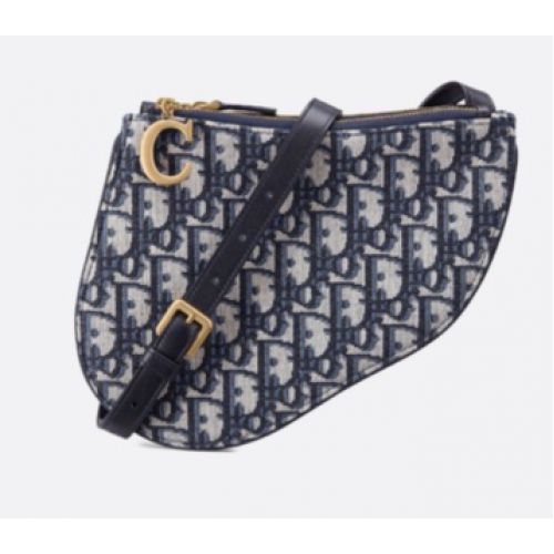 Dior POCHETTE SELLE DIOR OBLIQUE S5642C Bleu