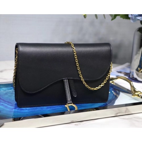 Dior SADDLE DIOR OBLIQUE Chaîne Pochette S5614 noir