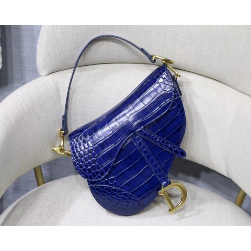 Dior SAC SADDLE EN CUIR DE VEAU SOUPLE C9045 bleu