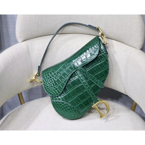 Dior SAC EN CUIR DE VEAU SOUPLE SADDLE C9045 vert
