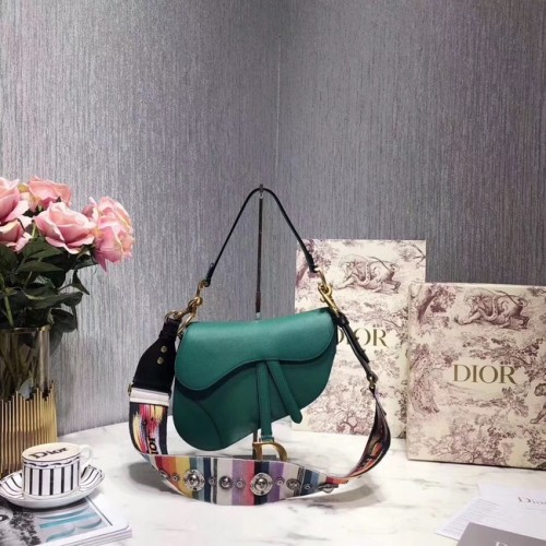 Dior SADDLE-TAS VAN KALFSLEER M0446C vert