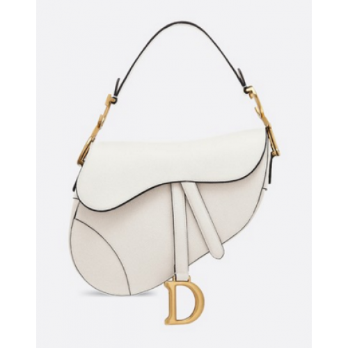 Dior SADDLE-TAS VAN KALFSLEER M0446CW blanc cassé