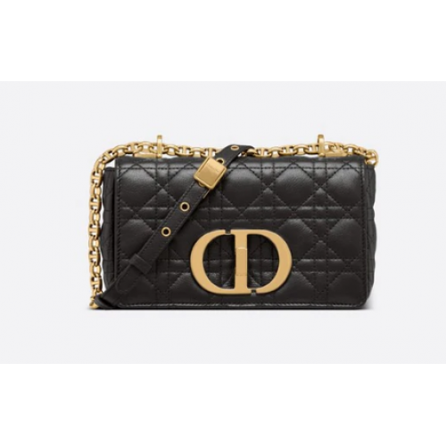 Dior PETIT SAC DIOR CARO Cuir de veau souple Cannage noir M9241