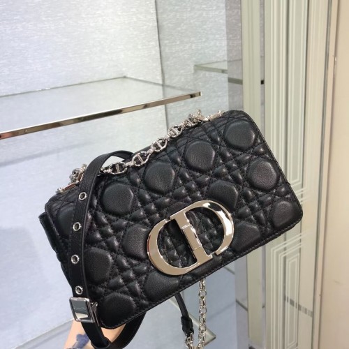 Dior PETIT SAC DIOR CARO Cuir de veau souple Cannage M9241 Noir