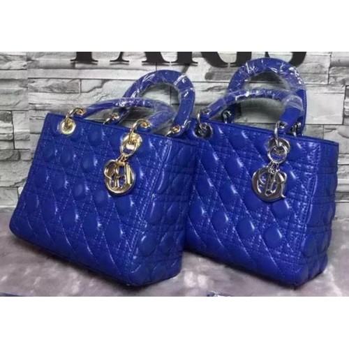 Dior Petit Sac Lady Dior Cuir Mouton CD6322 Bleu