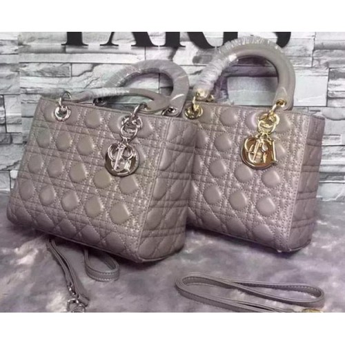 Dior Petit Sac Lady Dior Cuir Mouton CD6322 Gris