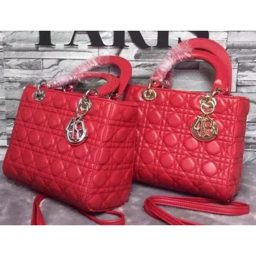 Dior Petit Sac Lady Dior Cuir Mouton CD6322 Rouge