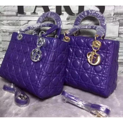 Dior Petit Sac Lady Dior Cuir Mouton CD6322 Violet