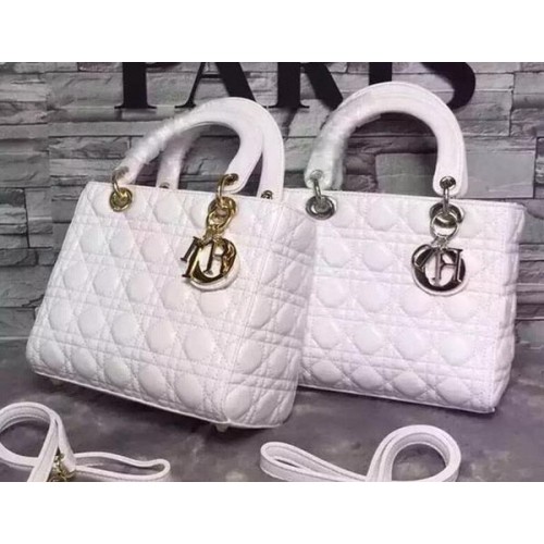 Dior Petit Sac Lady Dior Cuir Mouton CD6322 Blanc