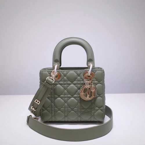 Dior lucky badges Tote Bag Original en peau de mouton A88035 vert