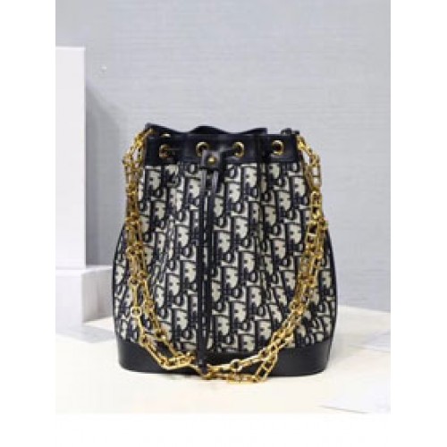 Dior original sac seau en toile M0532 noir