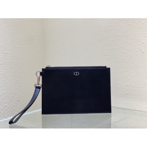 Dior petit sac pochette en cuir d'agneau C6113 Noir