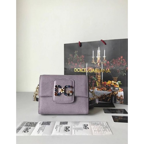 Dolce Gabbana Sac à bandoulière en cuir de veau 5568 gris