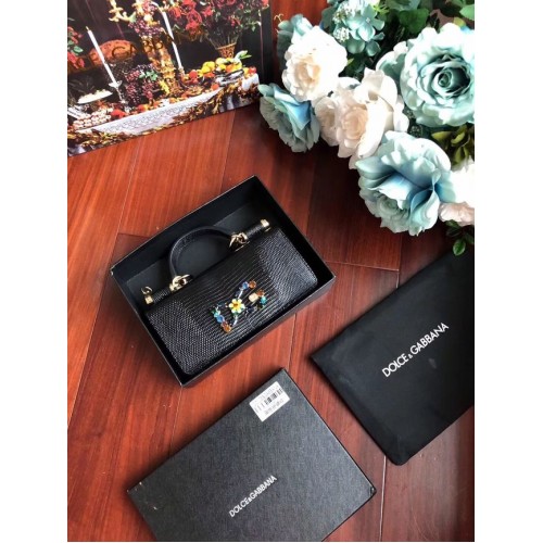 Dolce Gabbana Sacs fourre-tout en cuir de veau 1126 Noir