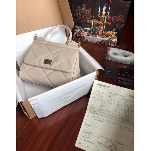 Dolce Gabbana Cuir d'origine 4198 gris blanc