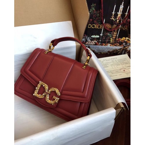 Dolce Gabbana Sac en cuir d'origine 4916 Rouge