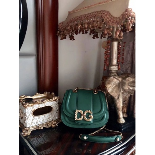 Dolce Gabbana Sac en cuir d'origine 4917 Vert