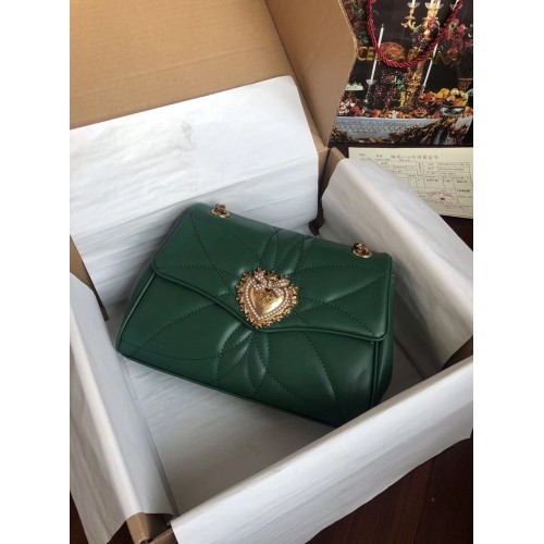 Dolce Gabbana Sac en cuir d'origine 4919 vert