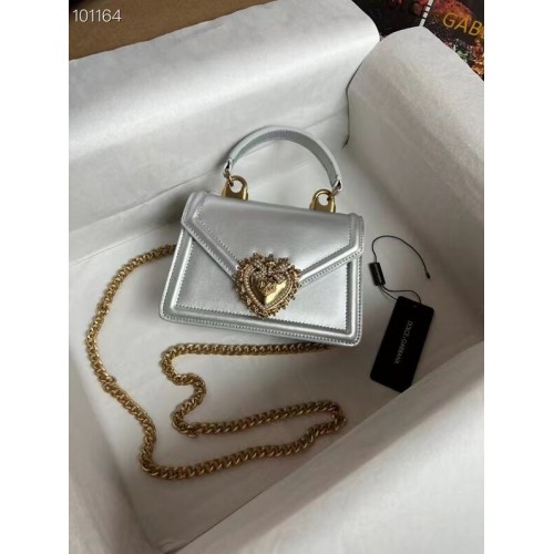 Dolce Gabbana Origianl Sac à bandoulière en cuir 4011 argent