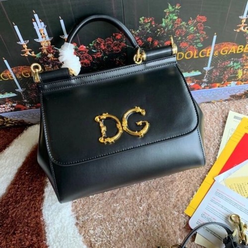 Dolce Gabbana Origianl Sac à bandoulière en cuir 5157 noir