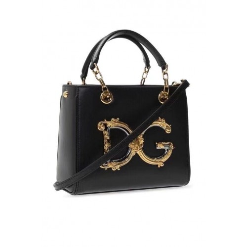 Dolce Gabbana Origianl Sac à bandoulière en cuir 5158 noir