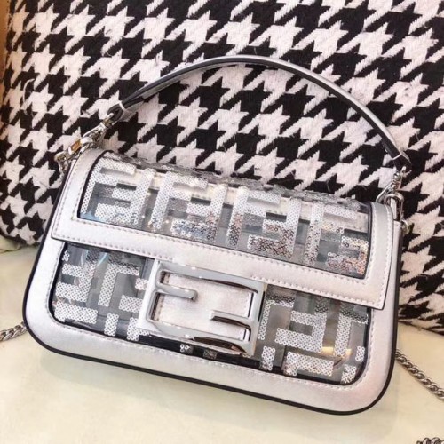 FENDI BAGUETTE MON TRESOR PU Mini sac à bandoulière 8BR771A blanc
