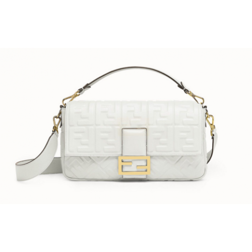 FENDI BAGUETTE Mini sac à bandoulière 8BS017 blanc