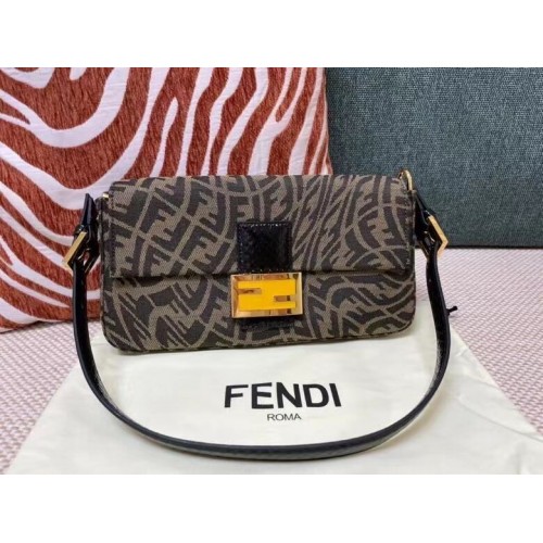 FENDI BAGUETTE sac en tissu FM0871 Marron