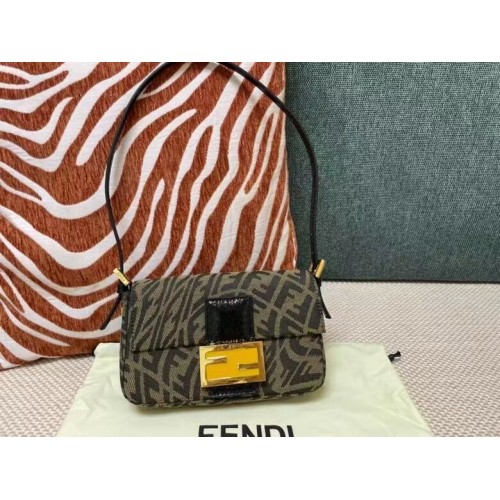 FENDI BAGUETTE sac en tissu FM0872 Marron
