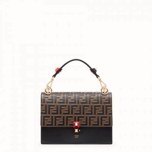 FENDI KAN I Sac en cuir noir 8BT283A
